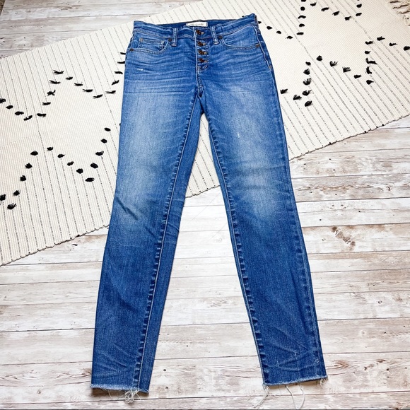 Madewell 9” High Rise Skinny Jeans: Button-Through Edition Size 25 - Picture 2 of 10